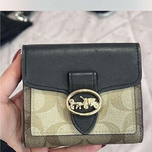 Coach Black and Tan Wallet